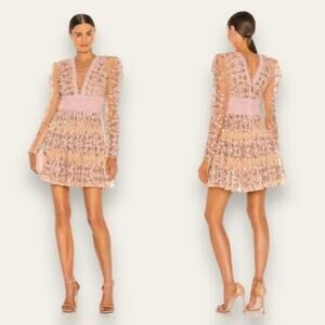 Bronx and Banco Megan Mini Dress in Rose Pink Medium (6 US) Women’s